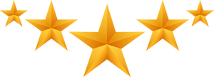 Five golden rating star